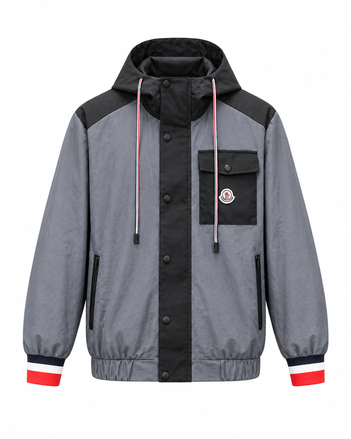 Colour-Block Hooded Jacket