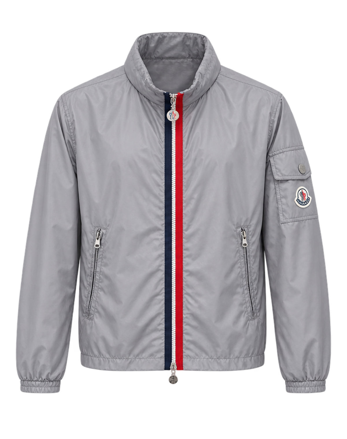 Striped Zip Jacket – Grey