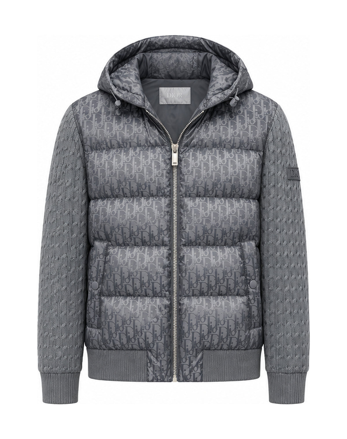 Hooded Padded Knit Jacket