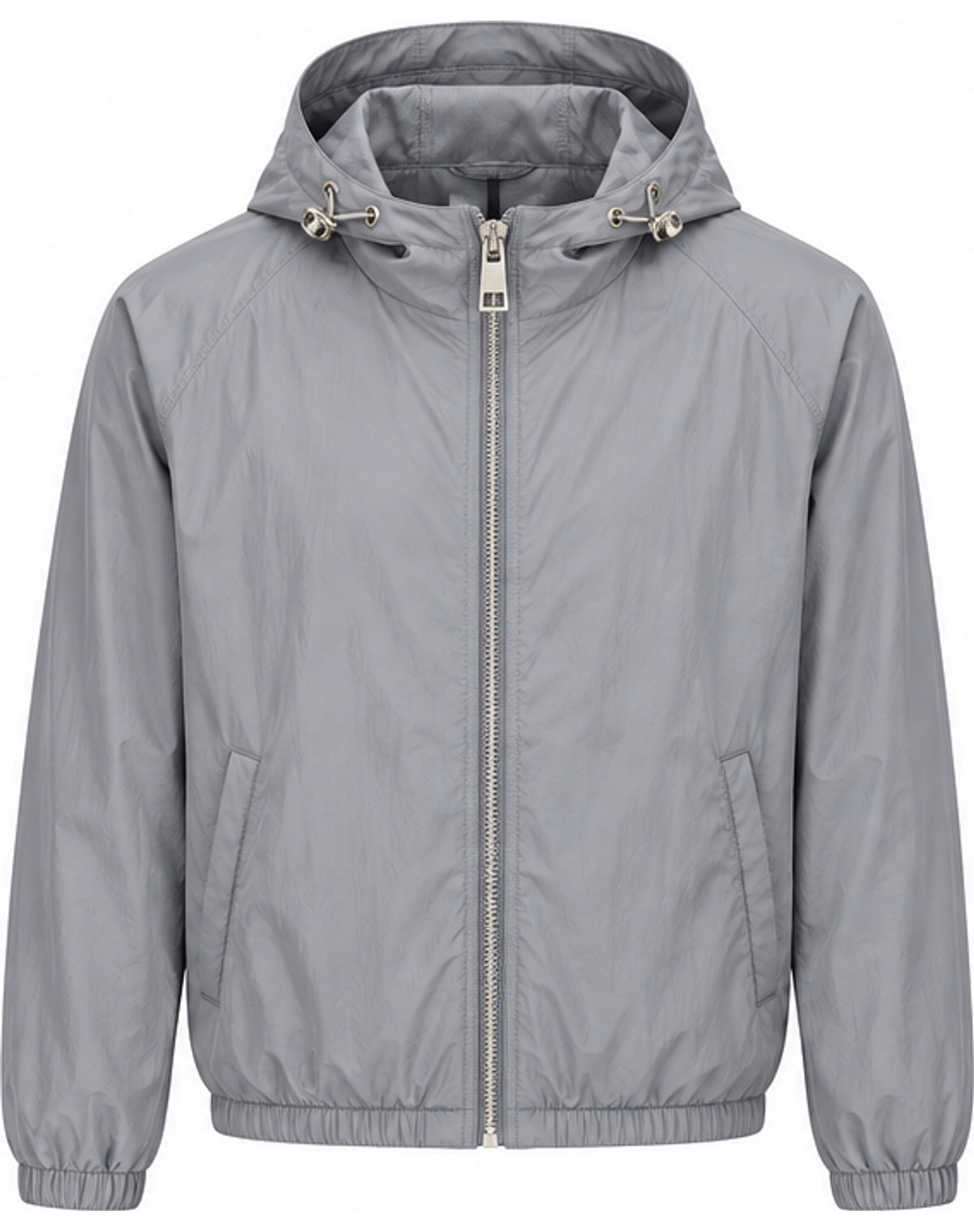 Utility Hooded Windbreaker – Grey & Black