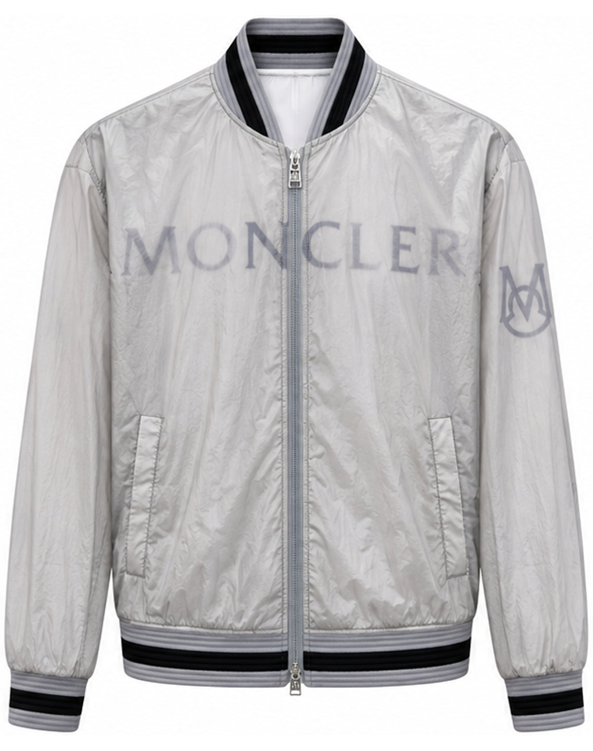 Logo Bomber Jacket – Silver