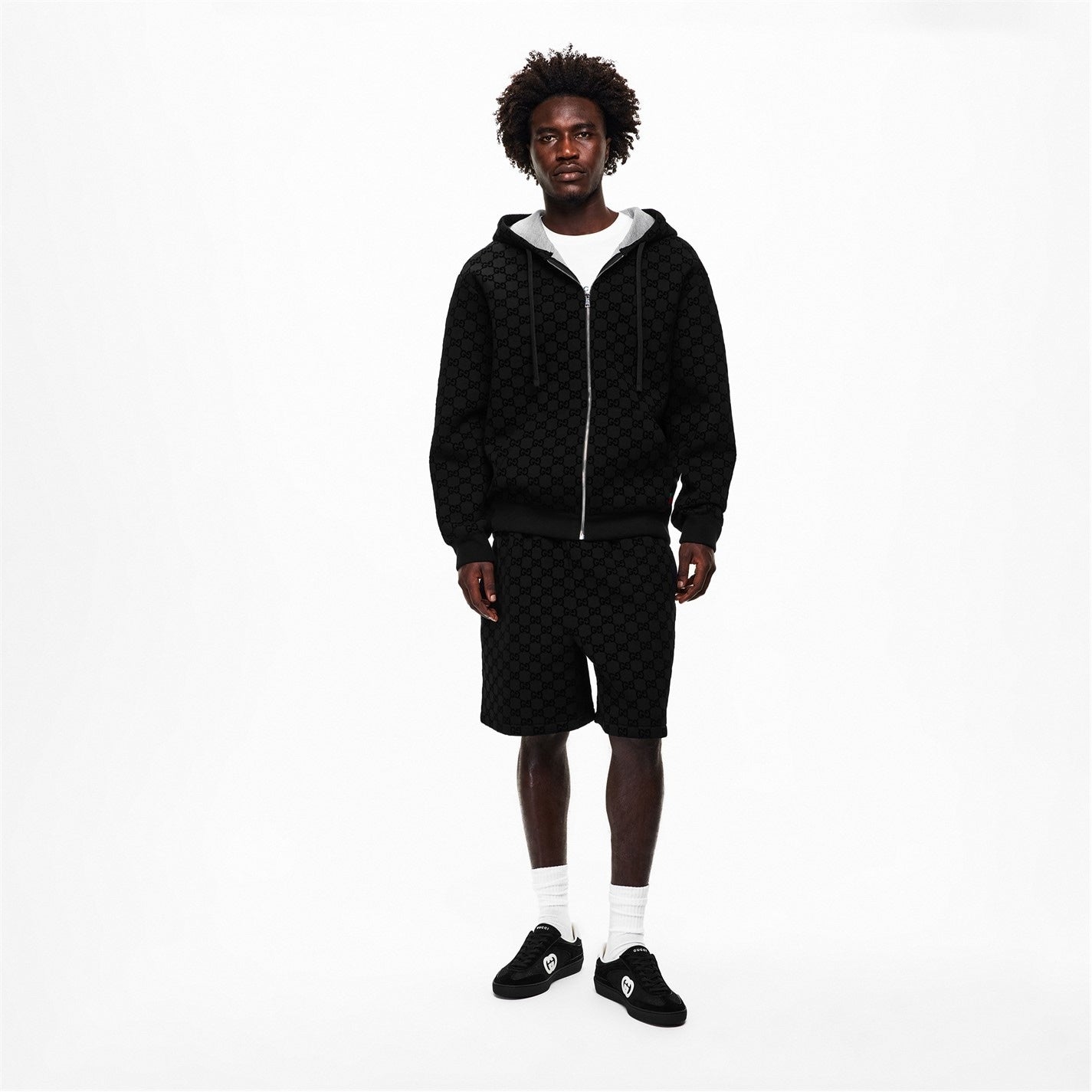 GG Flock Zip Hoodie