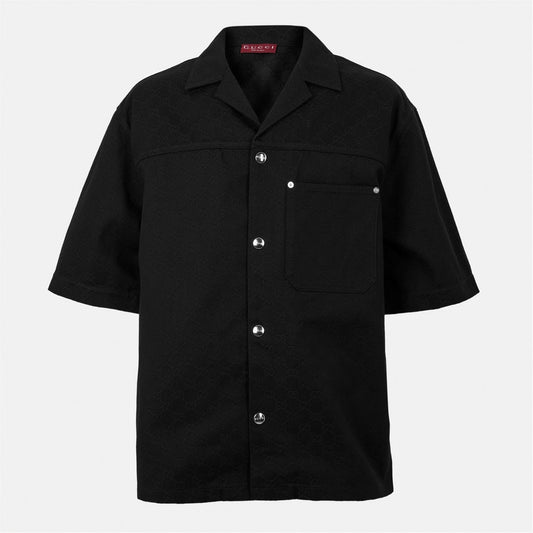 GG Denim Short-Sleeved Shirt