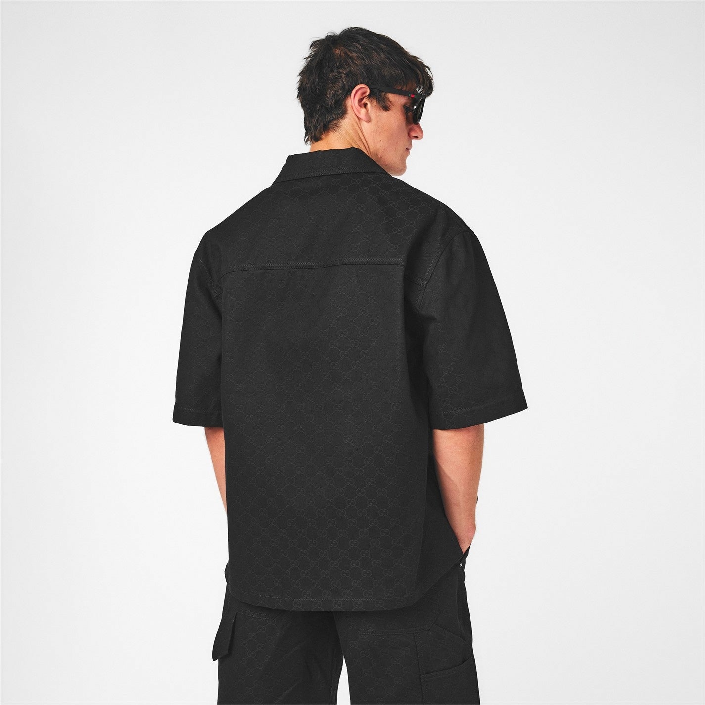 GG Denim Short-Sleeved Shirt