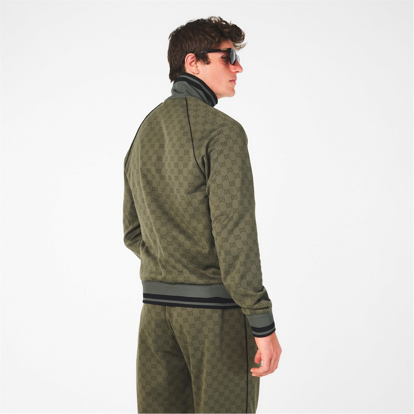 GG Military Monogram Zip Tracksuit Top