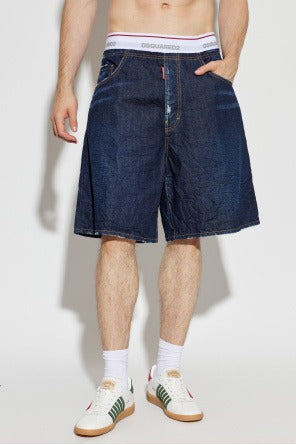 Men’s Navy Blue Denim Shorts