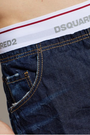 Men’s Navy Blue Denim Shorts