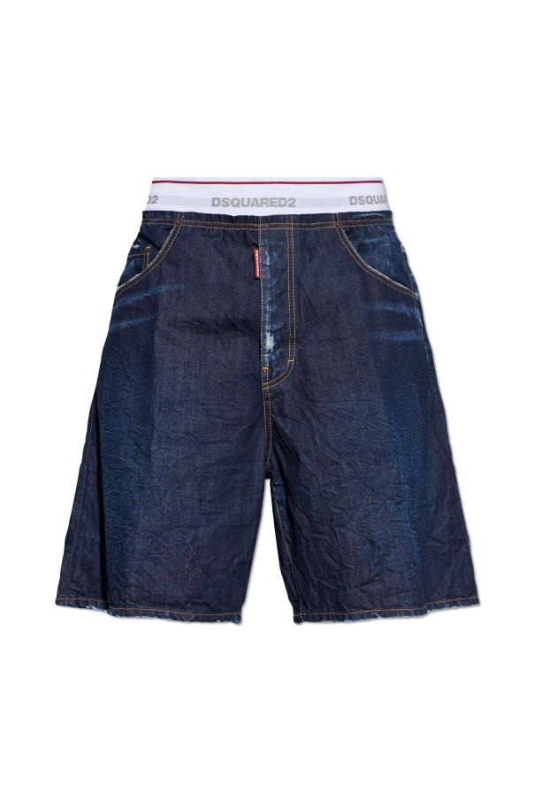 Men’s Navy Blue Denim Shorts
