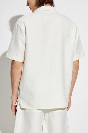 Men’s White Shirt with GG pattern