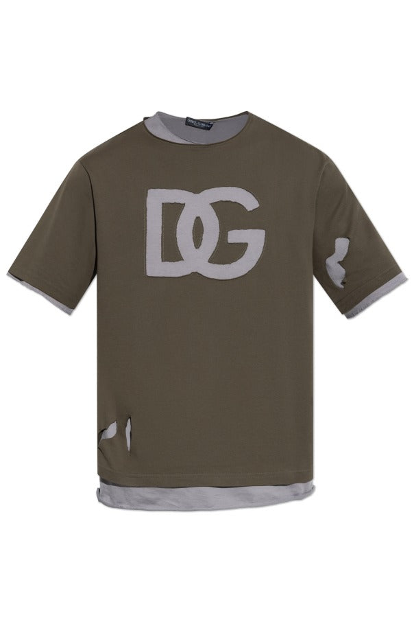 Men’s Green Double-Layer T-Shirt