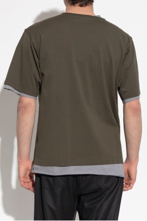 Men’s Green Double-Layer T-Shirt