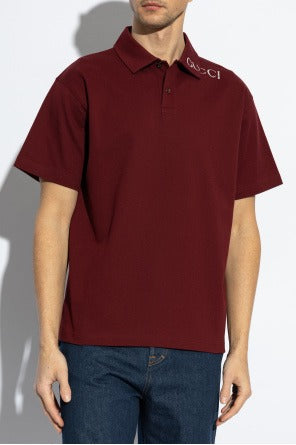 Burgundy Polo with Logo
