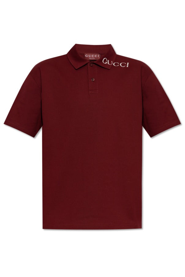 Burgundy Polo with Logo