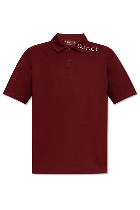 Burgundy Polo with Logo
