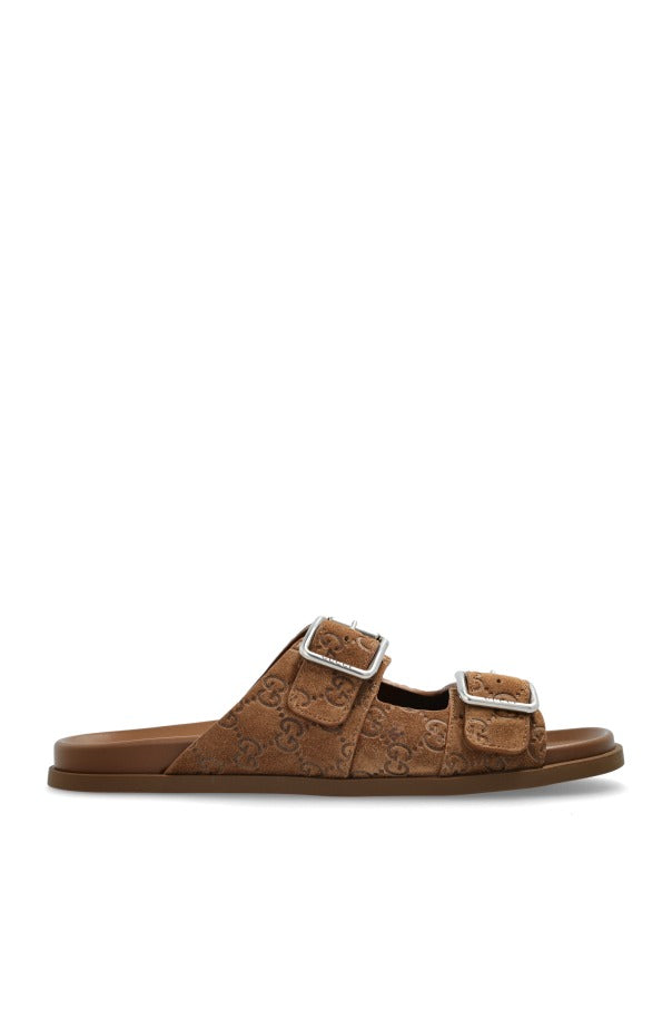 Men’s Brown Suede Slides