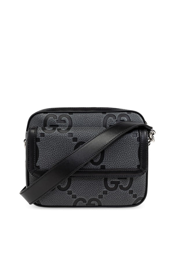 Grey Jumbo GG Small Shoulder Bag