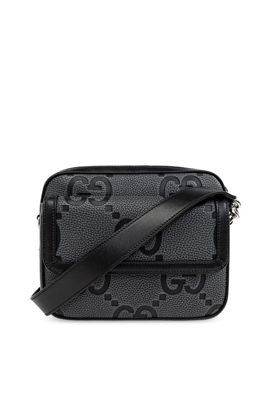Grey Jumbo GG Small Shoulder Bag