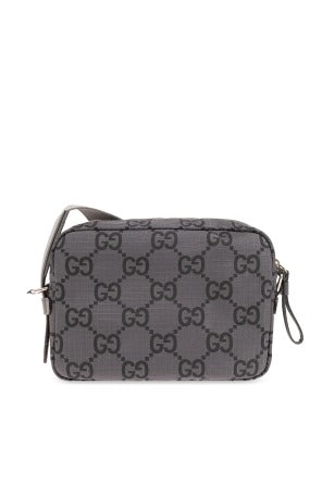 Grey Monogrammed Shoulder Bag