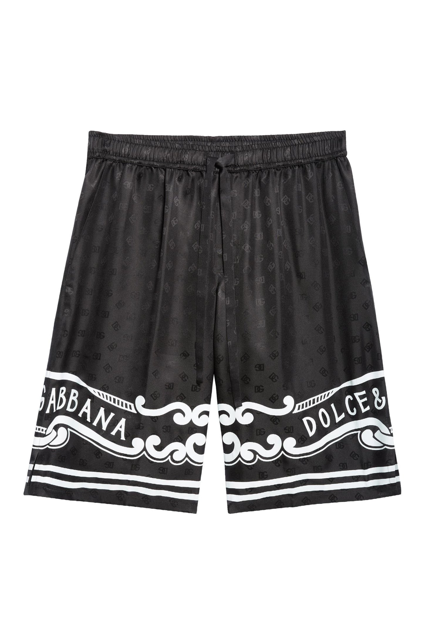Logo Jacquard Bandana Print Silk Shorts