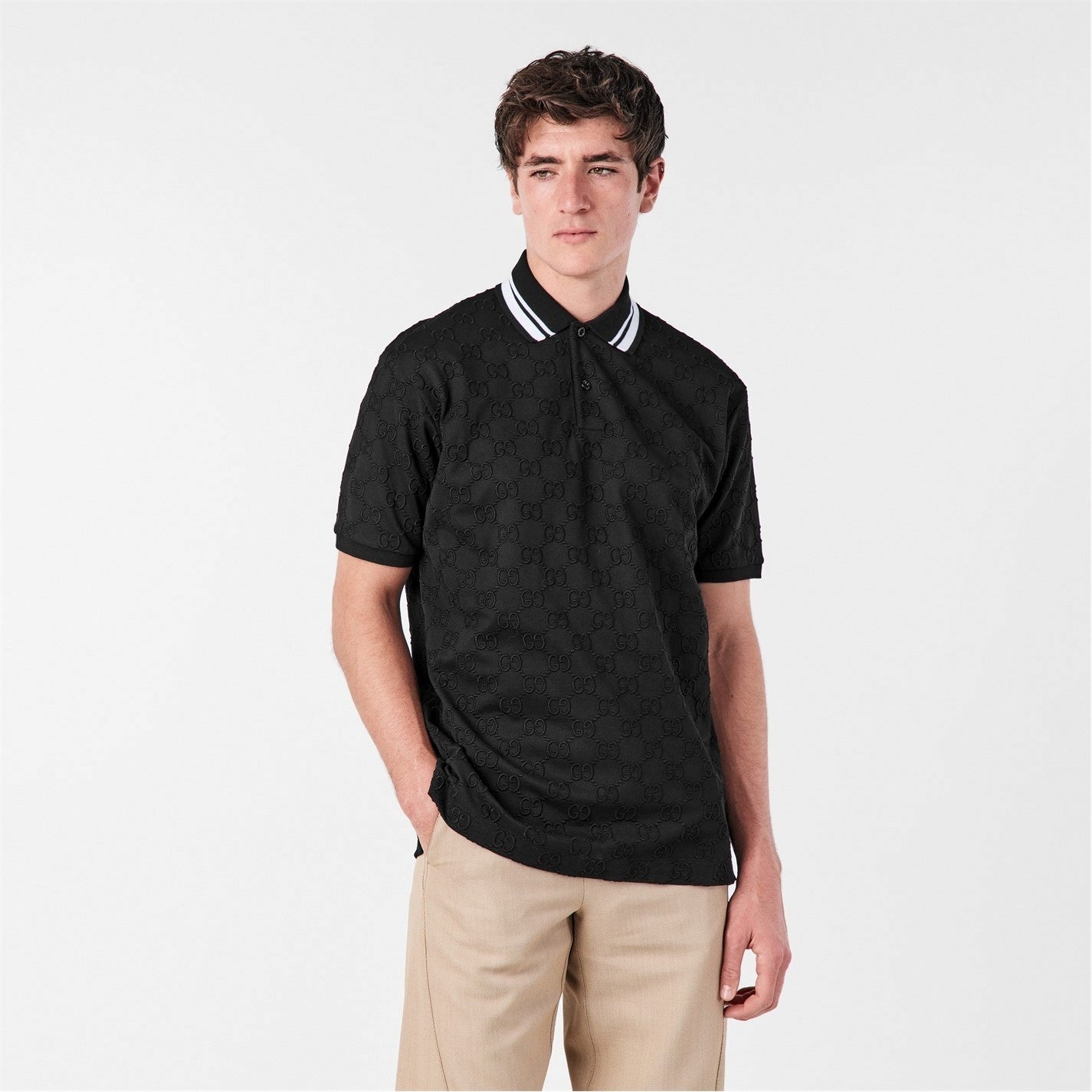 GG Jacquard Cotton Polo Shirt
