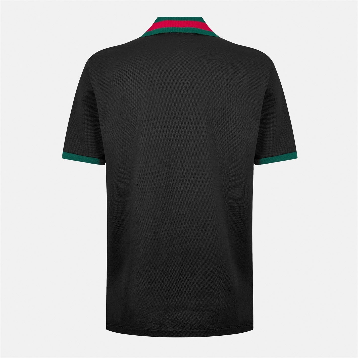 Web Collar Cotton Polo Shirt – Black