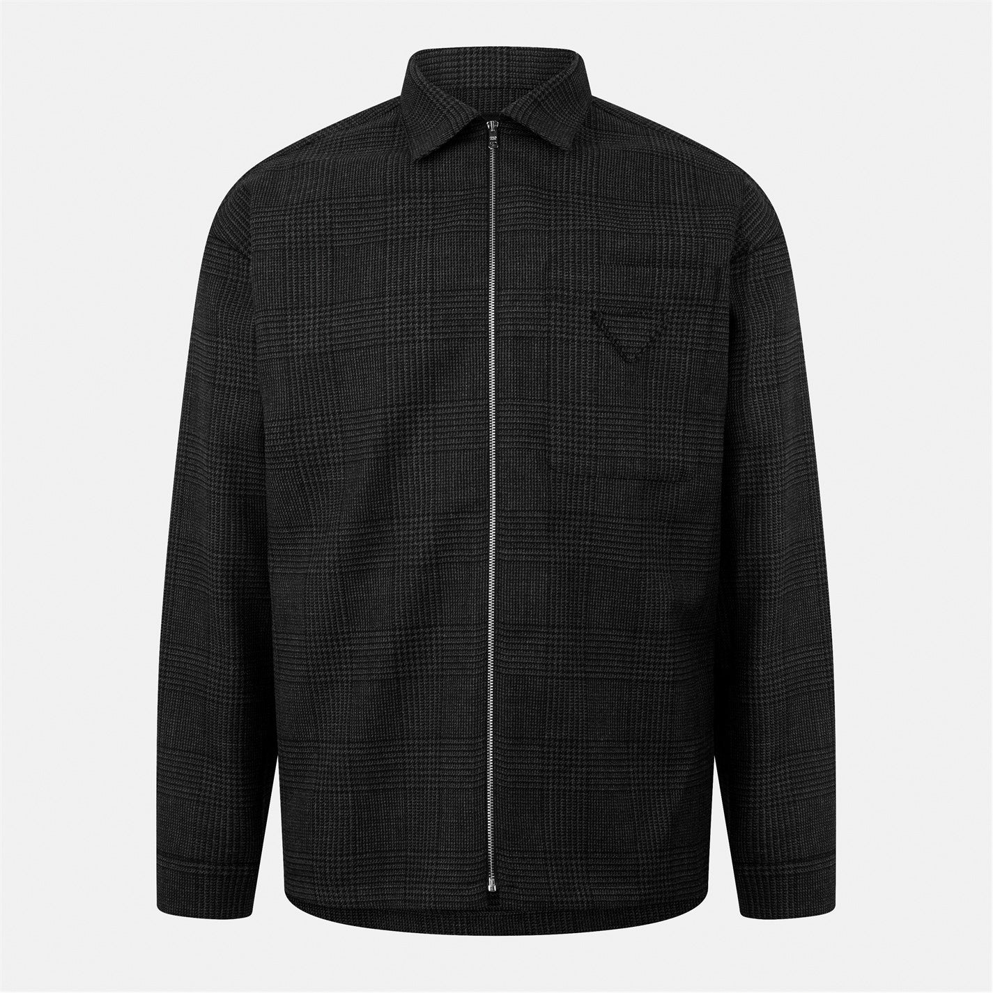 Check Wool Overshirt Jacket