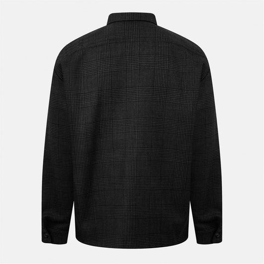 Check Wool Overshirt Jacket