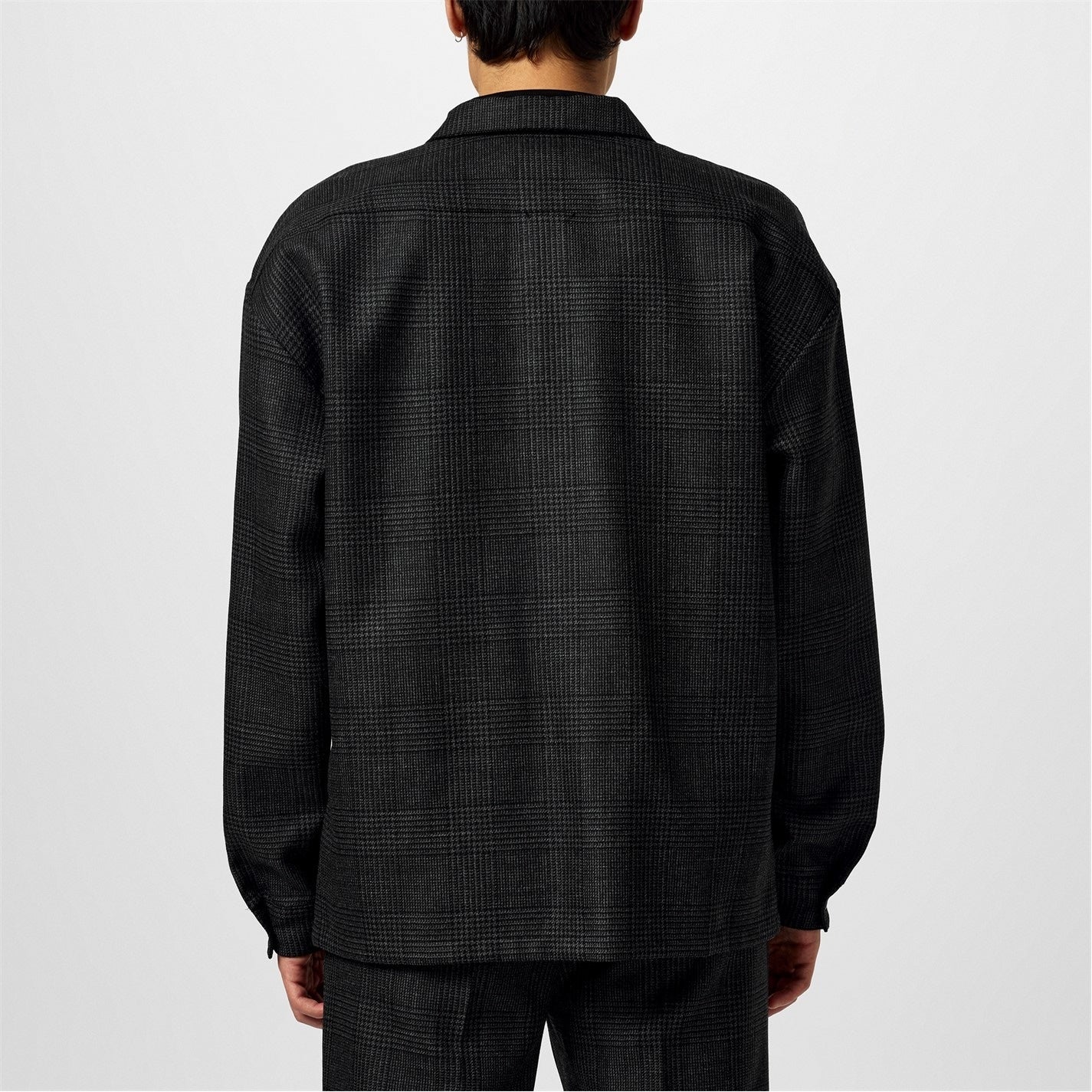 Check Wool Overshirt Jacket