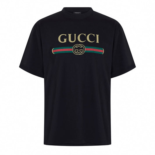 Logo Web Stripe Cotton T-Shirt