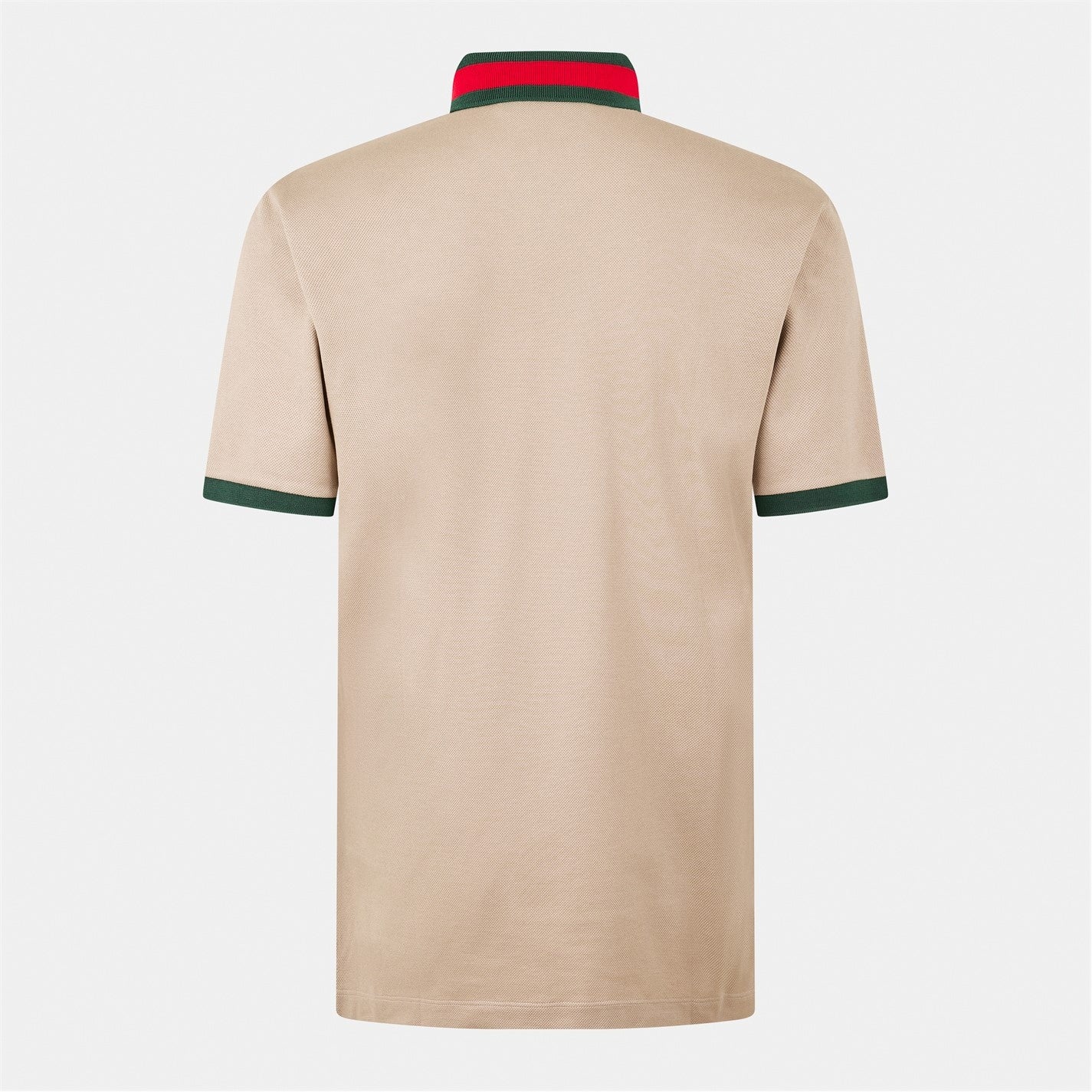 Web Collar Cotton Polo Shirt – Beige