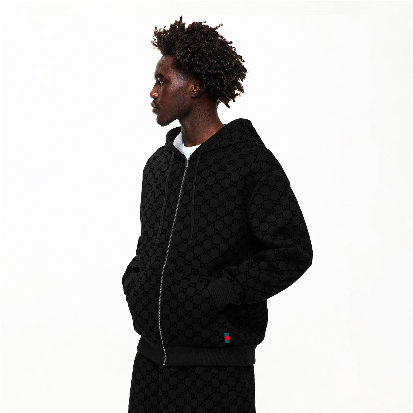 GG Flock Zip Hoodie