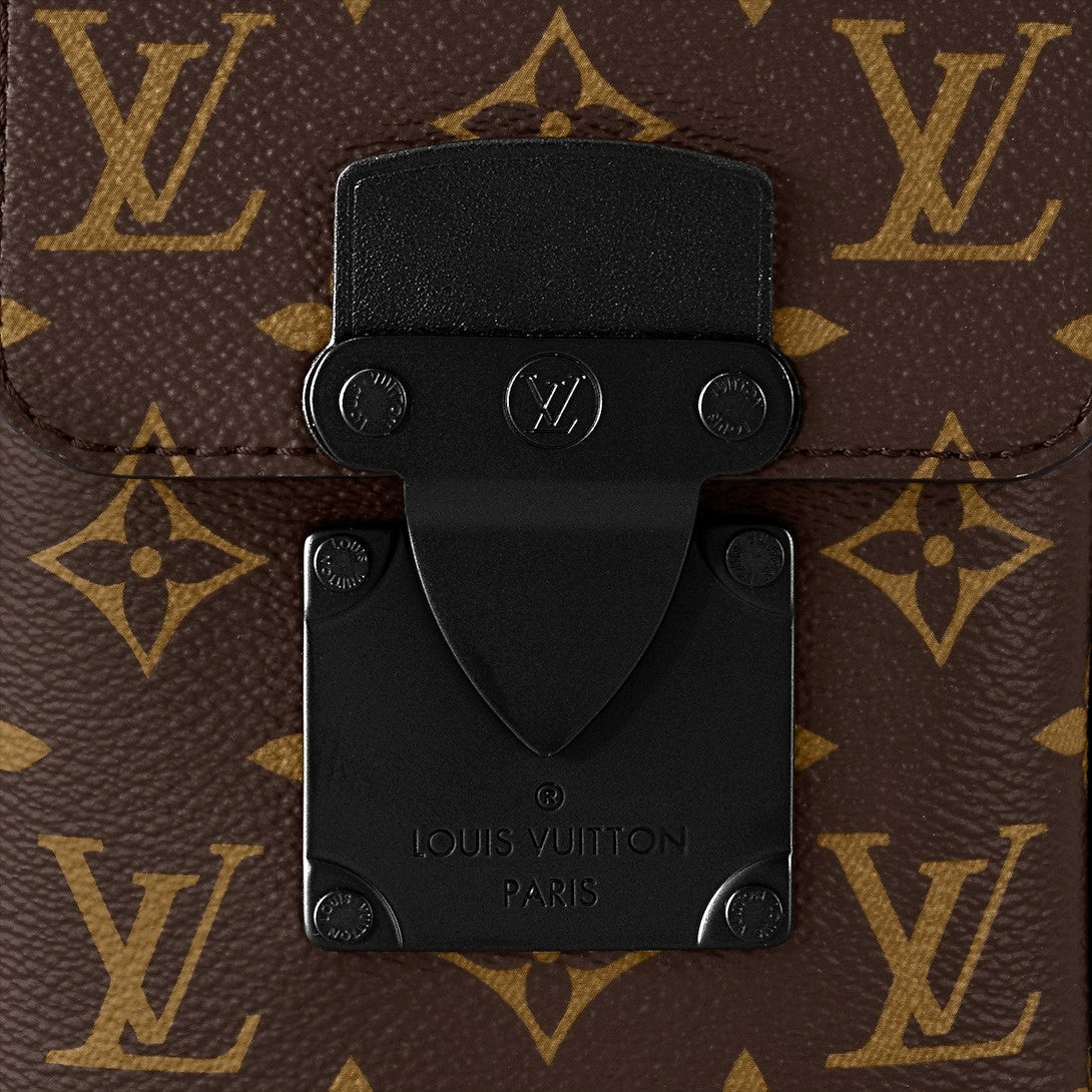 Monogram Mini Utility Crossbody Bag (Brown/Black)