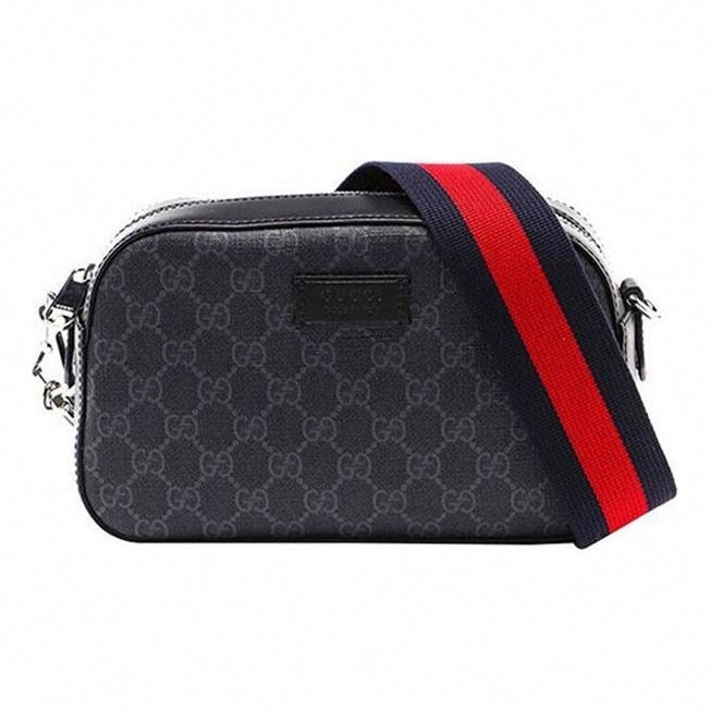 Black Canvas Crossbody Bag