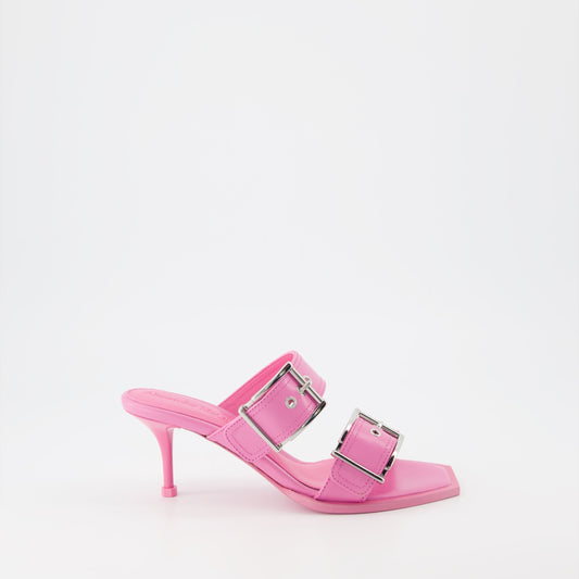 Double Buckle Mule Sandals