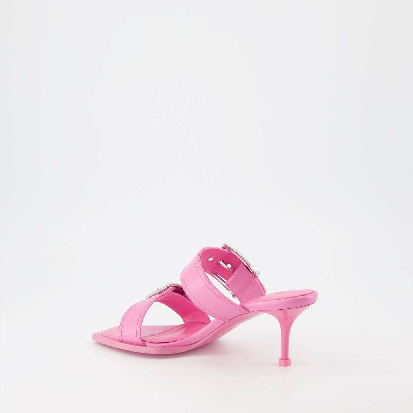Double Buckle Mule Sandals