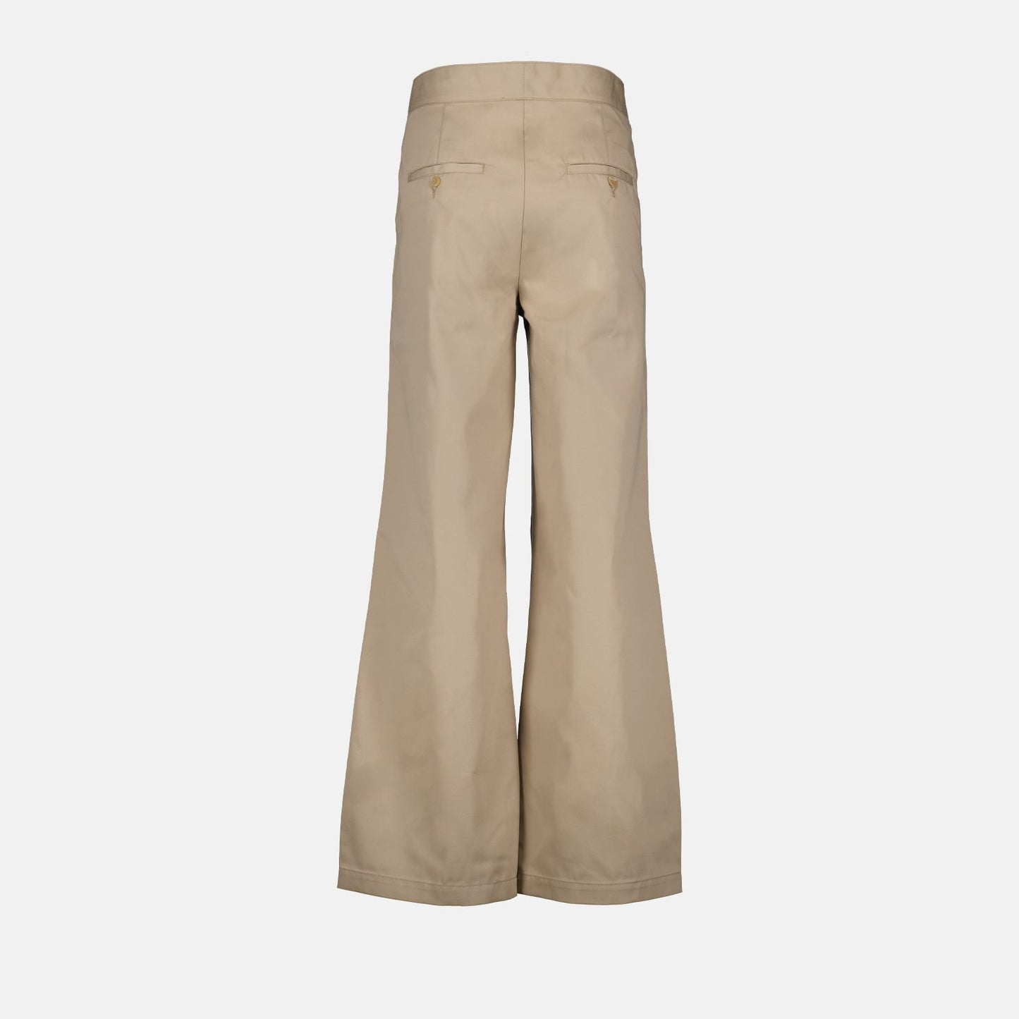 Wide-Leg Tailored Chino Trousers