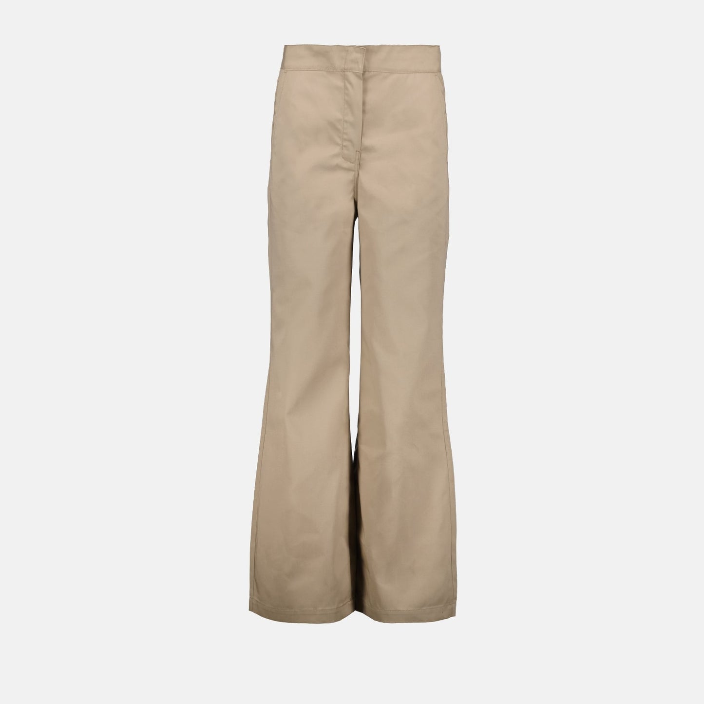 Wide-Leg Tailored Chino Trousers