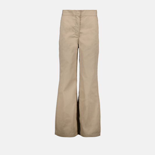 Wide-Leg Tailored Chino Trousers