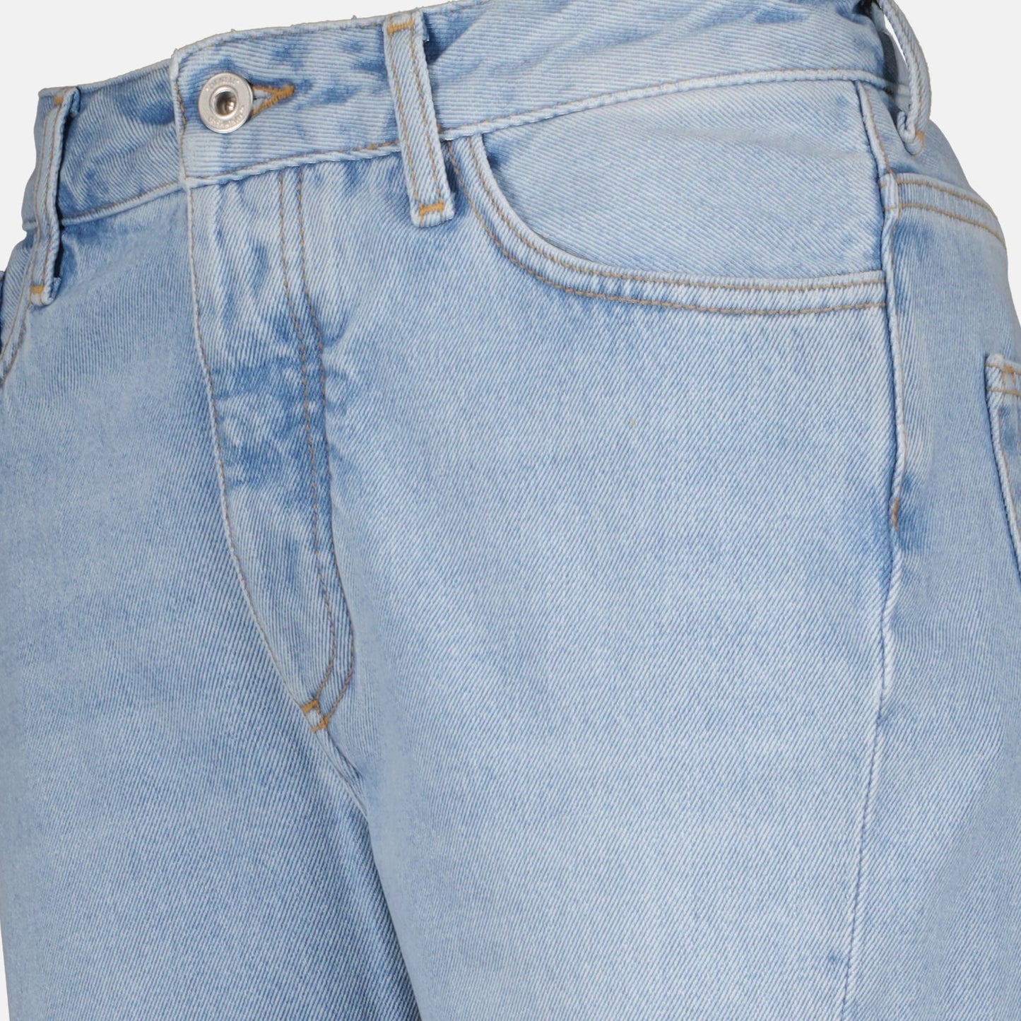 Distressed Flared Bleach-Wash Jeans