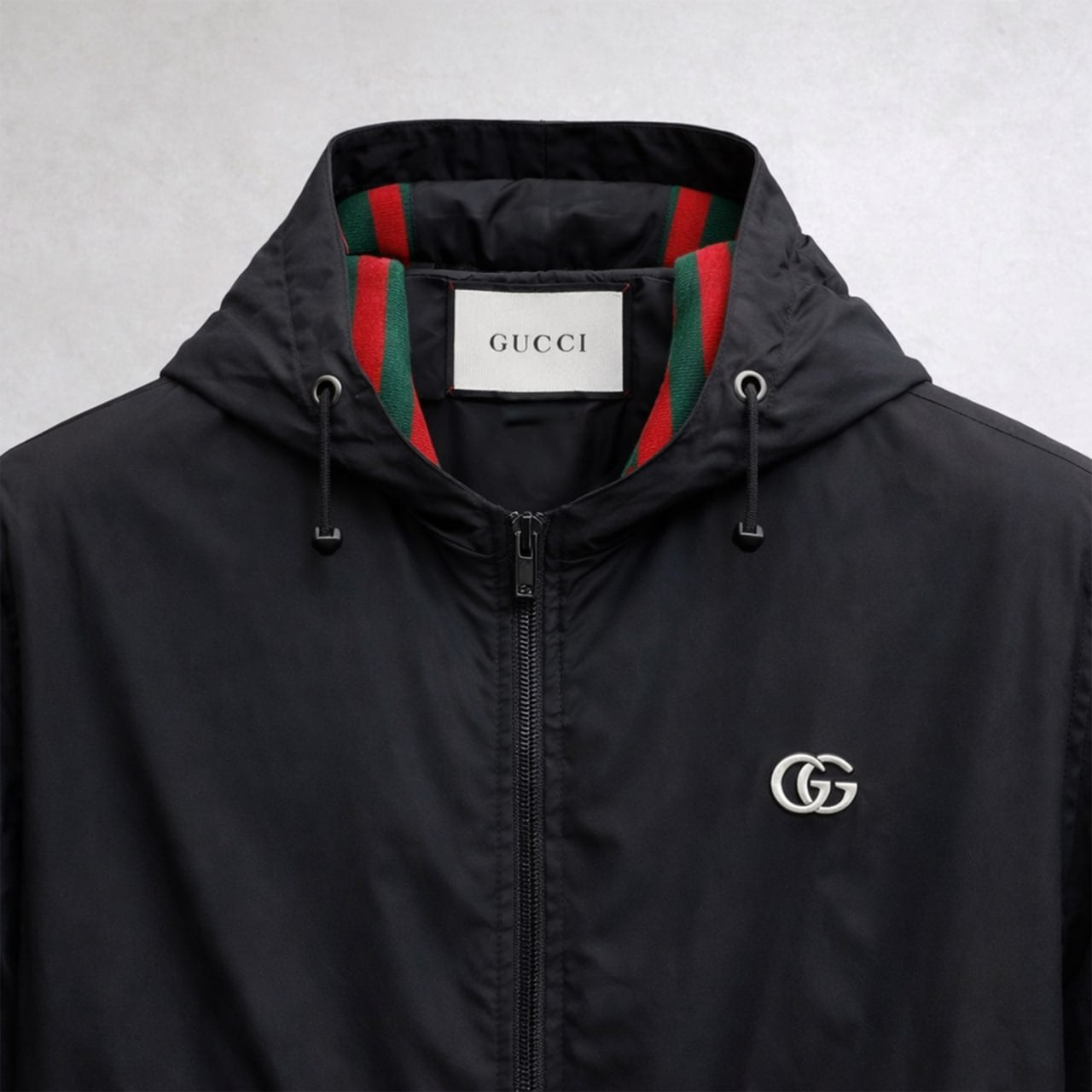GG Logo Hooded Windbreaker Jacket