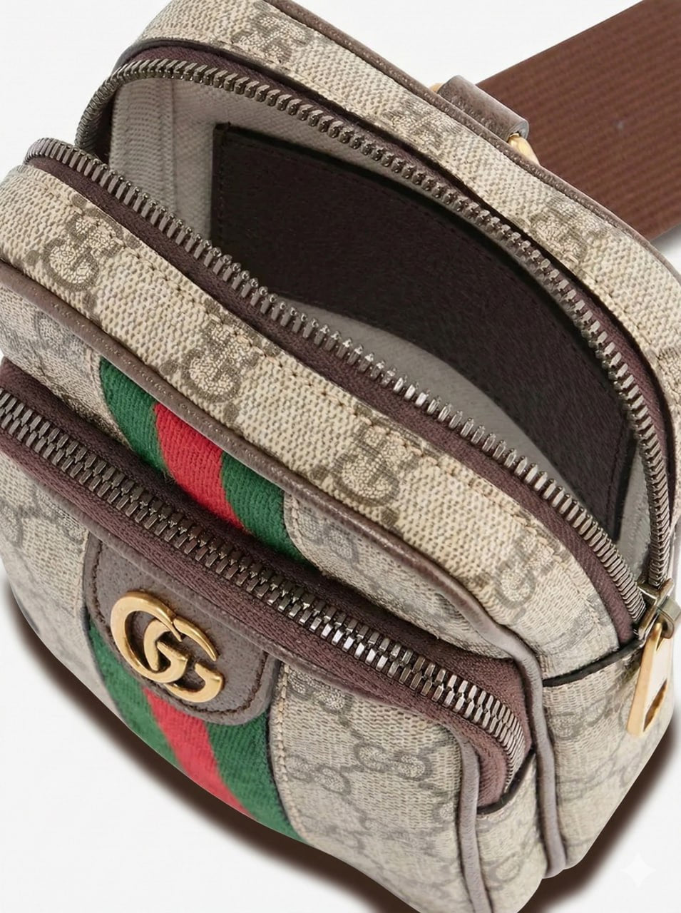 Ophidia Mini Crossbody Bag (Beige/Ebony)