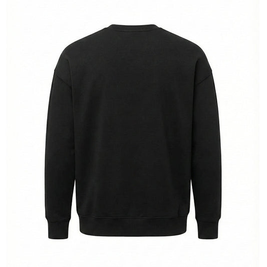 Black Distressed Logo Crewneck Sweatshirt