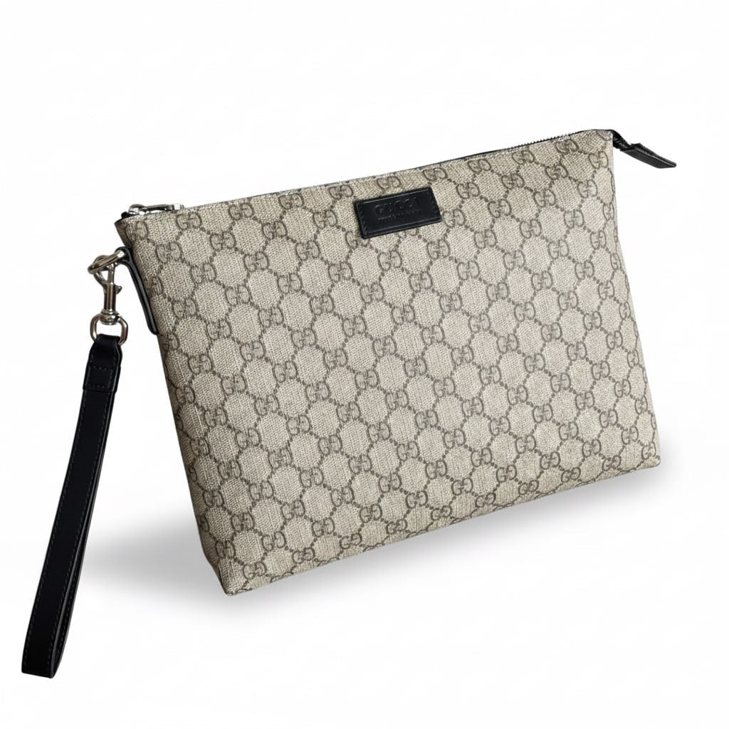 Canvas Zip Pouch with Wrist Strap