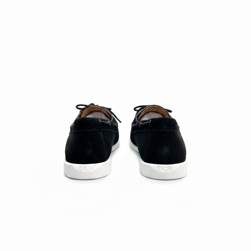 Oblique Canvas Deck Shoe with Suede Trim