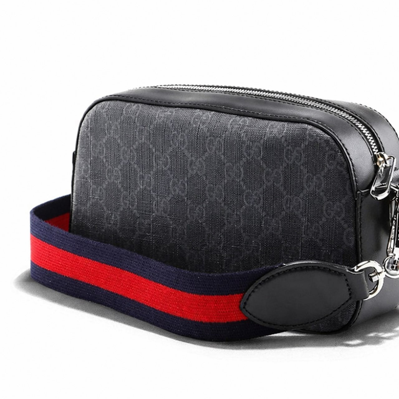 Supreme Canvas Crossbody Bag (Black/Grey)