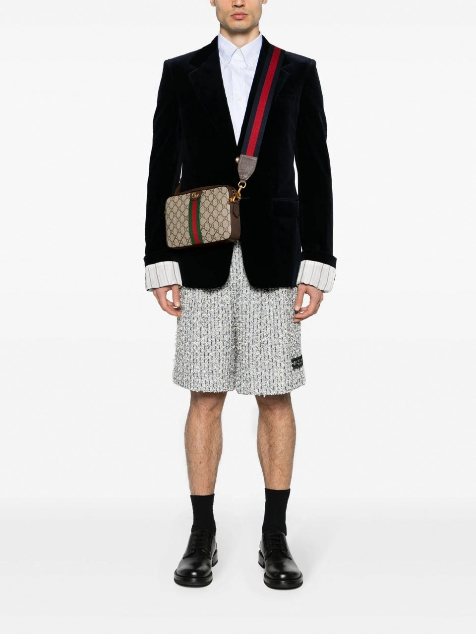 Supreme Web Stripe Crossbody Bag (Beige/Ebony)