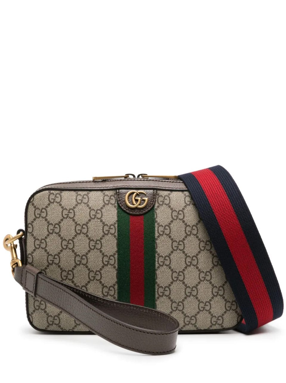 Supreme Web Stripe Crossbody Bag (Beige/Ebony)