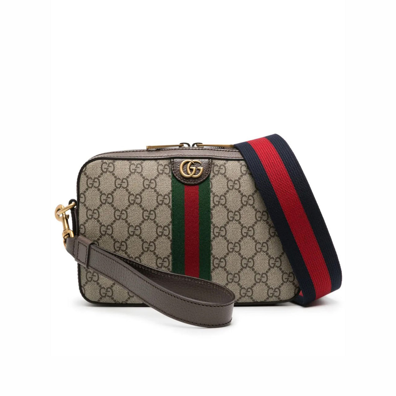 Supreme Web Stripe Crossbody Bag (Beige/Ebony)