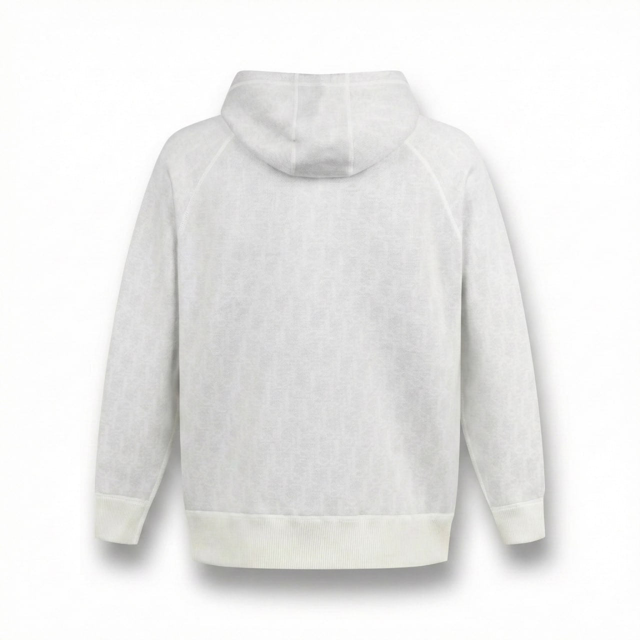 Signature Zip-Up Hoodie in Ivory with Dior Oblique Lining