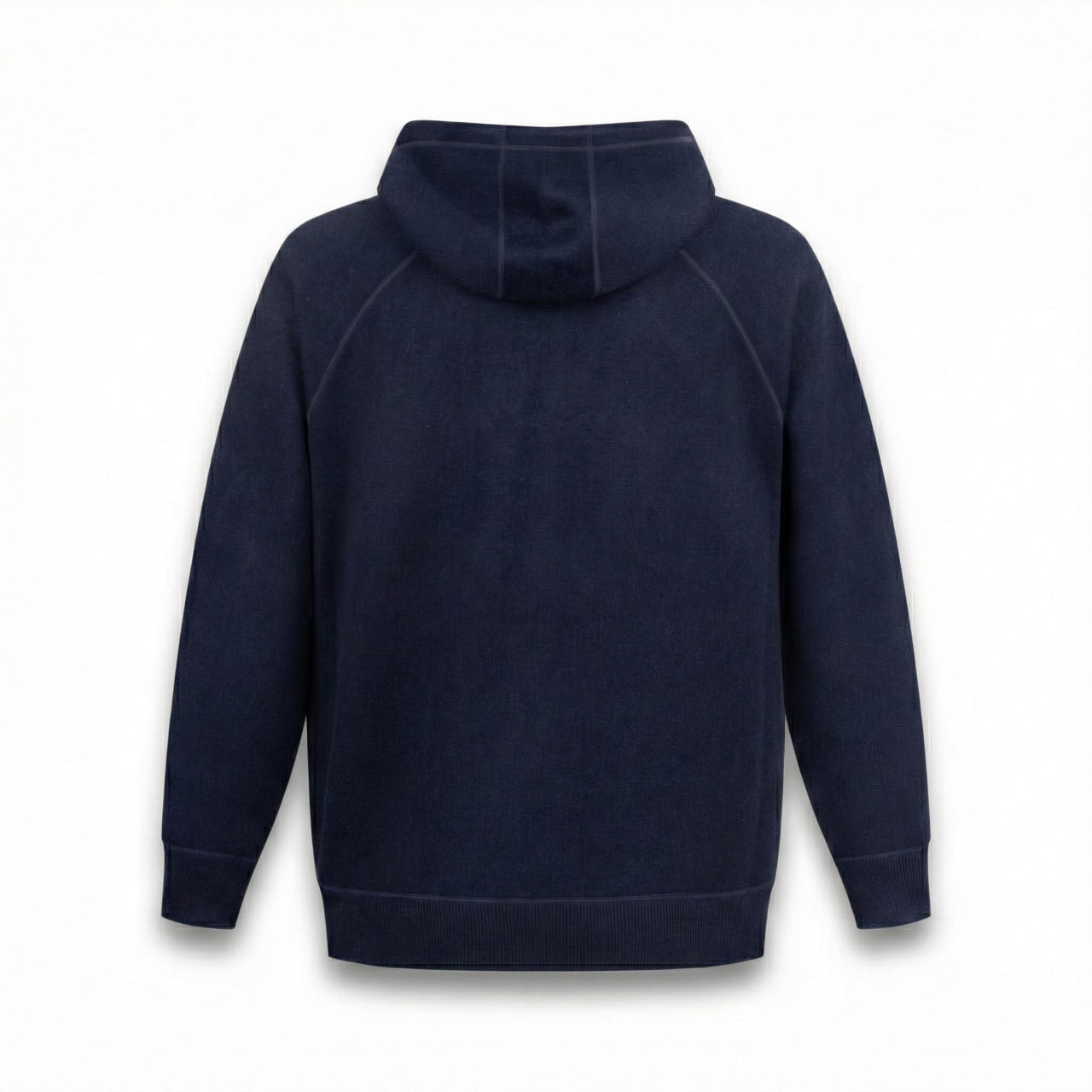 Signature Navy Zip-Up Hoodie with Monogram Lining
